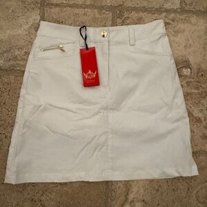 NWT BRENDRATTI GIADA White golf/pickleball skirt, size small, made in Italy